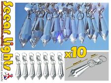 10 Torpedo Chandelier Cut Glass 1.5" Drops Crystals Droplets Wedding Prism Beads