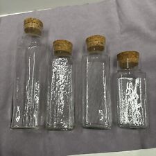 Vintage Wavy Glass Canister Set of 4