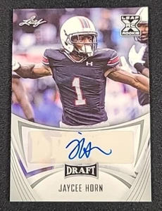 Carta Jaycee Horn 2021 Bozza Foglia AUTO ROOKIE XRC #BA-JH3 Calcio - Foto 1 di 4