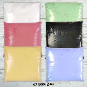 Verschiedene Farben Pulverfarbe Multipack 6x 500g ungiftige Farbpulver Beutel - Bild 1 von 7