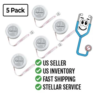 5 Pack - WHITE 60" Retractable Body Tape Measure Medical US Seller Free Shipping - Picture 1 of 2