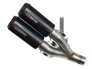 Cobra Sport Ducati Monster 821 Exhaust Carbon Twin GP Half System  MCDU01S002-CF - Picture 1 of 8
