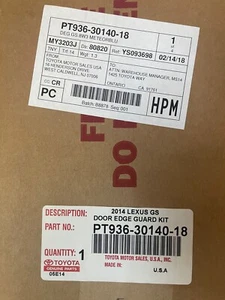 NEW LEXUS OEM DOOR EDGE GUARD SET 2014-2018 GS350 NAVY BLUE PT936-30140-18 - Picture 1 of 3