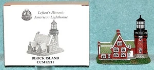 Lefton's Historic American Lighthouse #12211 - "Block Island", RI, 3-1/8" hoch - Bild 1 von 8