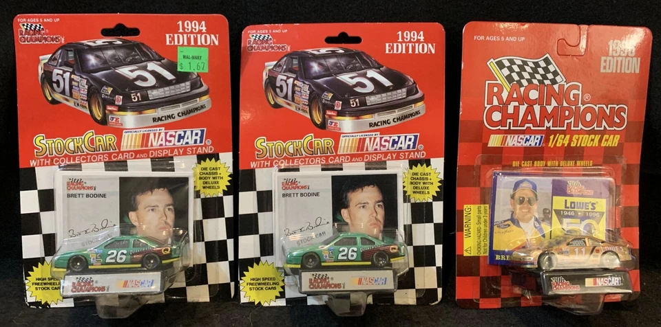 Brett Bodine #26 | Racing Champions Stock Car NASCAR | 1994 y 1996 | Juego de 3 Foto 1 de 1