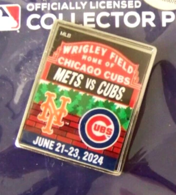 2024 New York Mets Chicago Cubs pin Wrigley Field NY MLB c45364 - Image 1 of 4