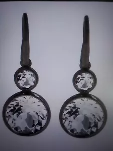 Rarities Carol Brodie White Topaz Drop Earrings NWOT - Picture 1 of 12