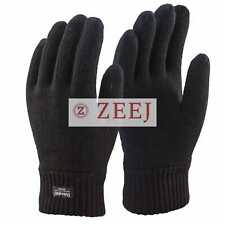 MENS Heat Hold Thermal Warm Performance Gloves  Black and touchscreen insulation