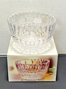 Fifth Avenue Crystal, Fairmont 6" Crystal Clear Bowl, New In Box, Vintage - Picture 1 of 4