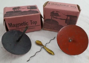 Vintage Magnetic Toy Top - Made in Germany - New Old Stock in Box - Lot of 2 - Picture 1 of 9