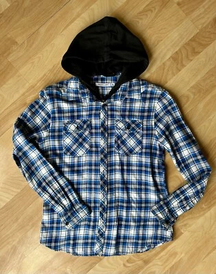 Eastern Camel Clothing Co. Zip Plaid Flannel Shirt Hoodie Mens Button Up Pocket - Image 1 of 4