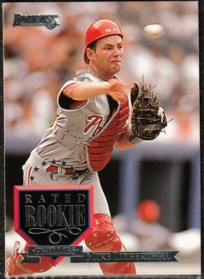 Mike Lieberthal 1995 Donruss Rated Rookie Phillies #240    *B746* - Image 1 of 2