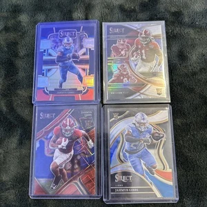 Jahmyr Gibbs Rookie Lot All Prizms Lot Of 4 3 Silver 1 Red Lazer - Picture 1 of 10