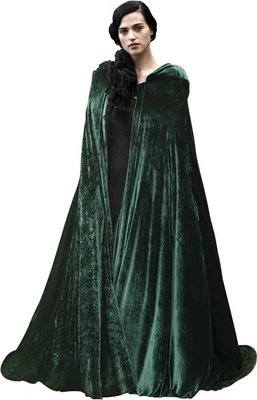 Full Length Hooded Robe Adult Cloak Riding Hood Cape Christmas Cosplay Costum... - Image 1 of 4