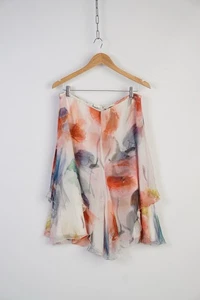 Armani Collezioni Seidenrock mit Blumenmuster - elegantes Designerstück, Größe 48 Luxus - Bild 1 von 12