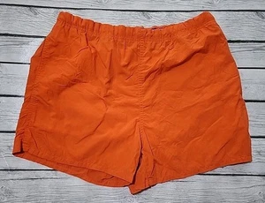 Vintage Herren Badehose Größe Medium 32-34" Lands End ORANGE Nylon Hergestellt in den USA  - Bild 1 von 12
