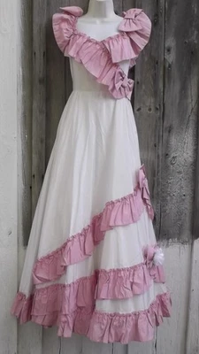 De colección XXS Princesa Melocotón Alfred Angelo Vestido Arco Rosa Volantes Disfraz de Halloween En muy buena condición Foto 1 de 4