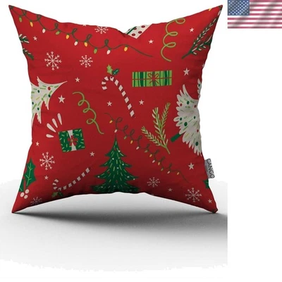Funda Almohada Esponjosa Doble Cara Navidad 43x43 cm - Perfecta para Decoración Festiva Foto 1 de 2