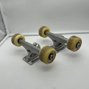 Krux Hollow 8" Silver Skateboard Trucks w/ OJ Far out Urethane 52mm Wheels - Picture 1 of 8