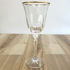 Copa de agua Oneida Chateau cristal dorado 8", vidrio individual (S2-17) - Imagen 1 de 8