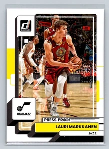 Donruss #176 2022 Lauri Markkanen plata prensa prueba Utah Jazz - Imagen 1 de 2