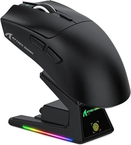 ATTACK SHARK X1 Superlight Wireless Gaming Mouse with RGB Dock, 40000DPI, Black - Picture 1 of 9