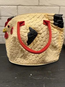 BOLSO DE MANO GOMA POLLO LA GALLINA CHIQ NOVEDAD MONEDERO BOLSO DIVERTIDO REGALO ÚNICO ANIMAL - Imagen 1 de 7