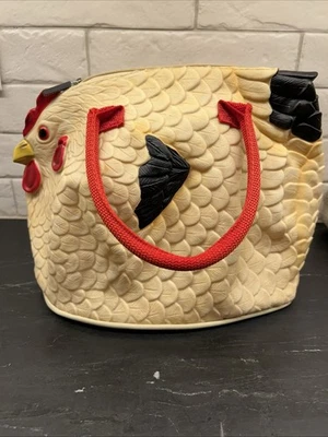 RUBBER CHICKEN THE HEN HANDBAG CHIQ NOVELTY PURSE TOTE FUNNY GIFT UNIQUE ANIMAL - Image 1 of 4