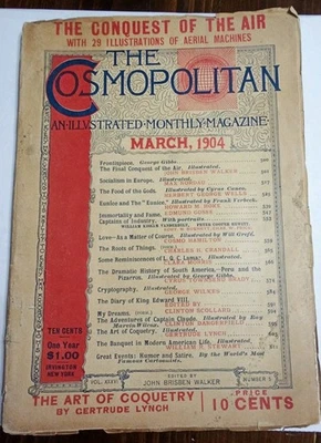 Antique Copy Of The Cosmopolitan An ILLUSTRATED Monthly Magazine March 1904 - Image 1 of 4