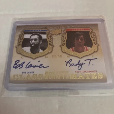 2008-09 UD Premier Bob Lanier Rudy Tomjanovich Auto Upper Deck /50 Pistons - Image 1 of 4
