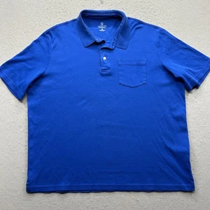 Camisa polo de algodón Lands' End para hombre talla XL azul real calce tradicional - Imagen 1 de 9