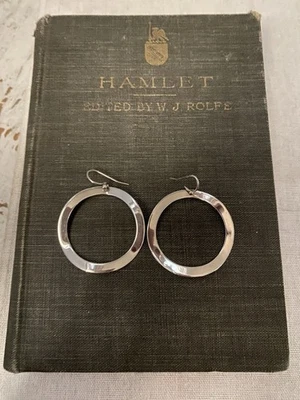 Ippolita Wavy Hoop Earrings Sterling Silver Dangle Hanging Circles French Hook - Image 1 of 4