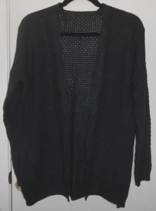 W. schwarzer Langarm lockerer Strickpullover Gr. S - Bild 1 von 3