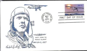 FDC SC#1710 50th Anniversary of Lindbergh NY - Paris Flight Ebach Cachet - Picture 1 of 1