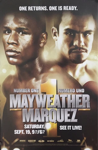 Original Floyd Mayweather v Juan Manuel Marquez Boxing Fight Poster Fight Poster Cover