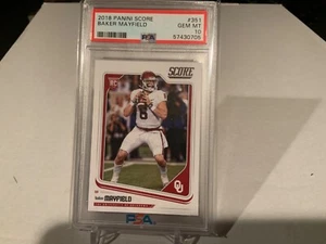 PSA 10 2018 Panini Score Baker Mayfield novato #351 gema como nueva Cleveland Browns  - Imagen 1 de 2