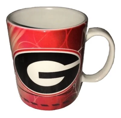 GEORGIA BULLDOGS COFFEE MUG Red & Black By Encore 2002 UGA Ceramic Cup 4” - Image 1 of 4