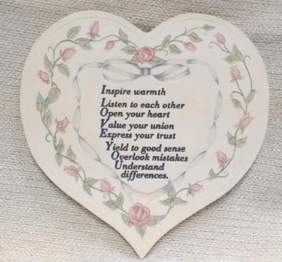 Placa de pared corazón Roman Inc "I Love You" 180111 Foto 1 de 4