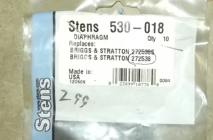 Stens 530-018, 272538S Carburetor Diaphragm NOS h16 open pack - Picture 1 of 1