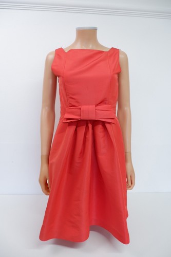 Abito rosso Valentino skater taglia It40 uk 8 arancione corallo senza maniche donna