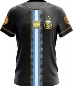 CAMISETA ARGENTINA MESSI NEGRA 3 ESTRELLAS ARGENTINA GENÉRICA - Imagen 1 de 4