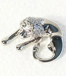 14K White Gold 3D Hollow Lion / Cat Pendant Approx. 4.2 grams - Picture 1 of 3