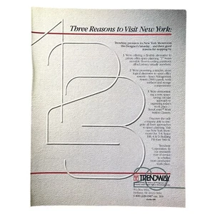 Trendway Print Ad 1988 8.5x11 Vintage 80s Office Furniture Interior Design - Picture 1 of 1