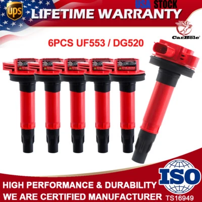 6PCS Ignition Coil for 2011 2012 2013 2014 15-2016 Ford Edge 3.5L V6 UF553 DG520 - Image 1 of 4
