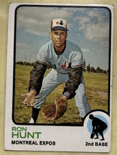 1973 Topps Ron Hunt Baseball Card #149 Expos Second Base Low Grade