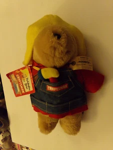 Sears Craftsman Plush Bear Paddington Stuffed Animal Toy 15 in tall Hammer Vtg - Picture 1 of 5