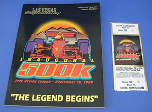 Las Vegas Motor Speedway 1996 Programa Oficial Indy Racing con Boleto - Imagen 1 de 4