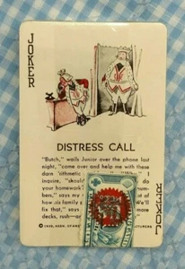 RARE 1939 MACLECO Boxed Deck Playing Cards NOS Perfect Tax Stamp Sealed HUMOR - Bild 1 von 11