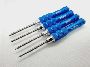 RC Model Tool Metric Hex Allen Screwdriver Set 4Pcs Blue - Precision Tools - Picture 1 of 1