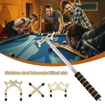 Anti-Slip Telescopic Billiards Pool Cue Pool Table Cue Stick Bridge - image 1 of 4